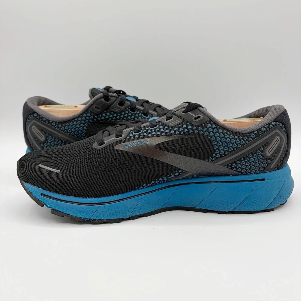 Brooks Ghost 14 Men's Running Shoes Black/Blue/Nightlife Sz 8.5 D / 1103691D056